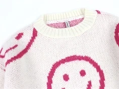Kids ONLY birch/fuchsia purple happie pullover striktrøje